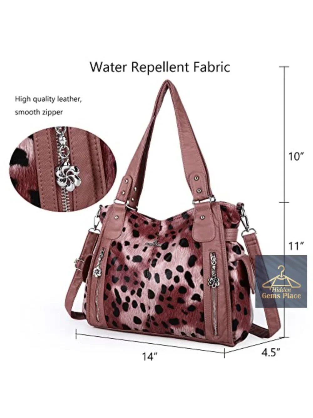 Washed Vegan Leather Hobo Bag Crossbody Shoulder Tote Satchel